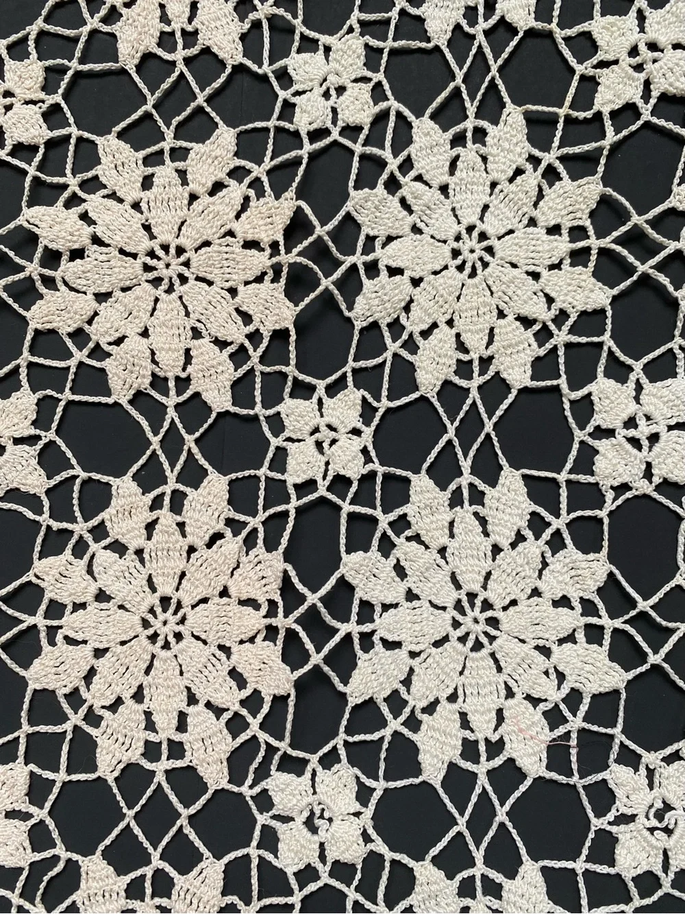 Large Vintage Crochet Lace Doily for Table or Crafts